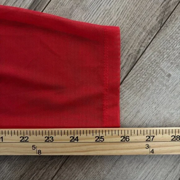 NWT Torrid Foxy One Shoulder Mesh Sleeve Red Top Womens Size 3X Bodycon Bold - Picture 7 of 11